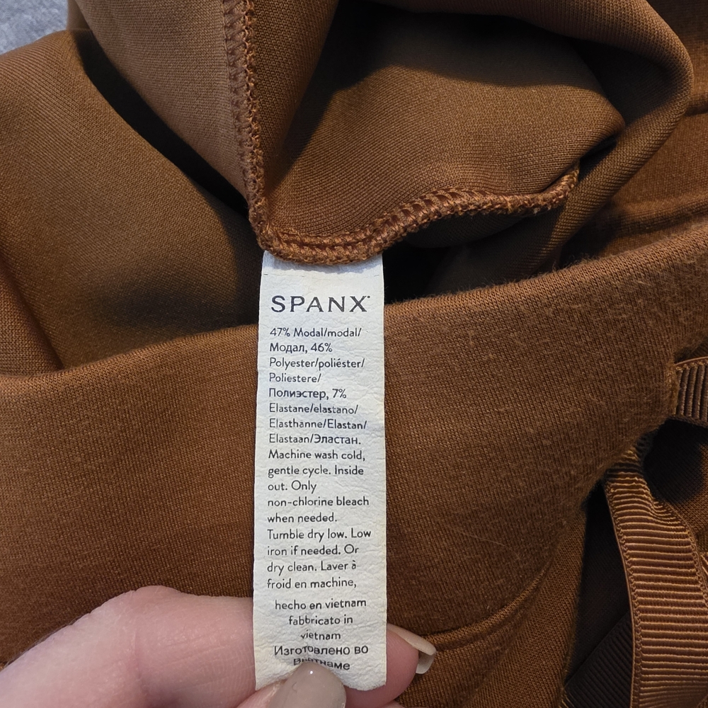 SPANX Wide Leg Airessentials Pants in Tan - Picture 3 of 7